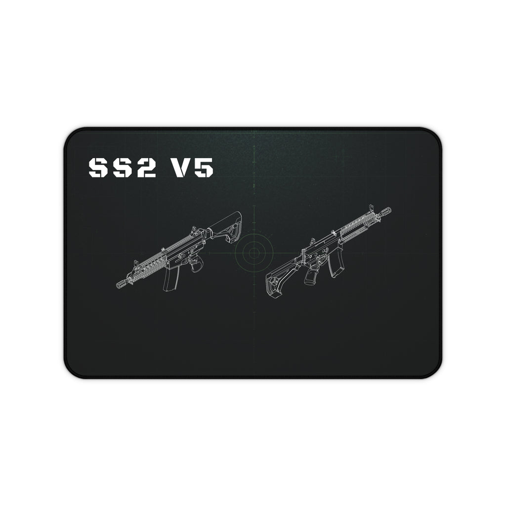 SS2 V5 Rifle Black Blueprint Mouse Pad / Desk Mat