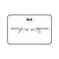 M4 Rifle White Mouse Pad / Desk Mat