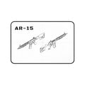 AR-15 Rifle White Blueprint Mouse Pad / Desk Mat