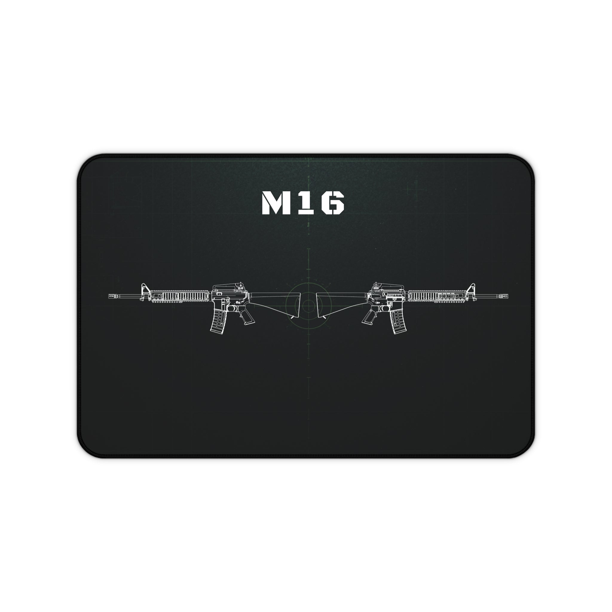 M16 Rifle Black Blueprint Mouse Pad / Desk Mat