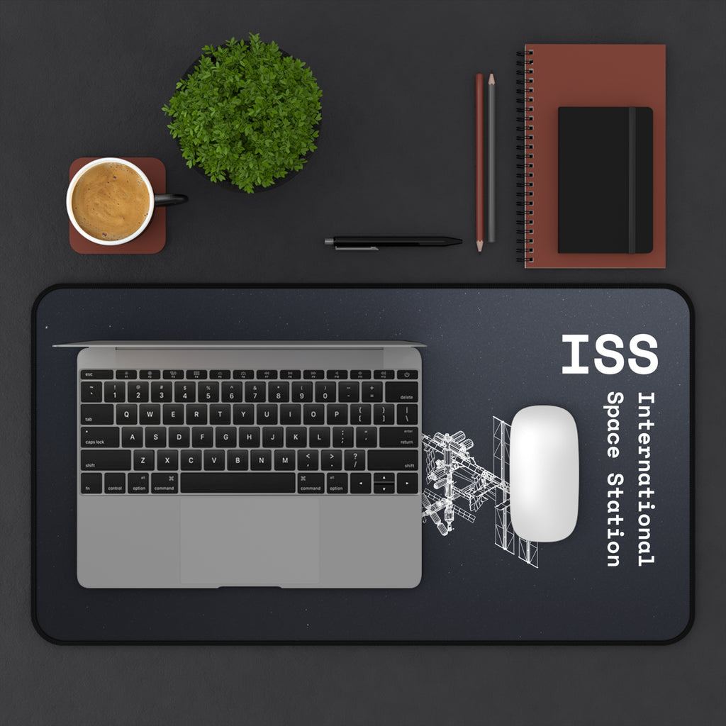 ISS International Space Station 2 Black Blueprint Mouse Pad