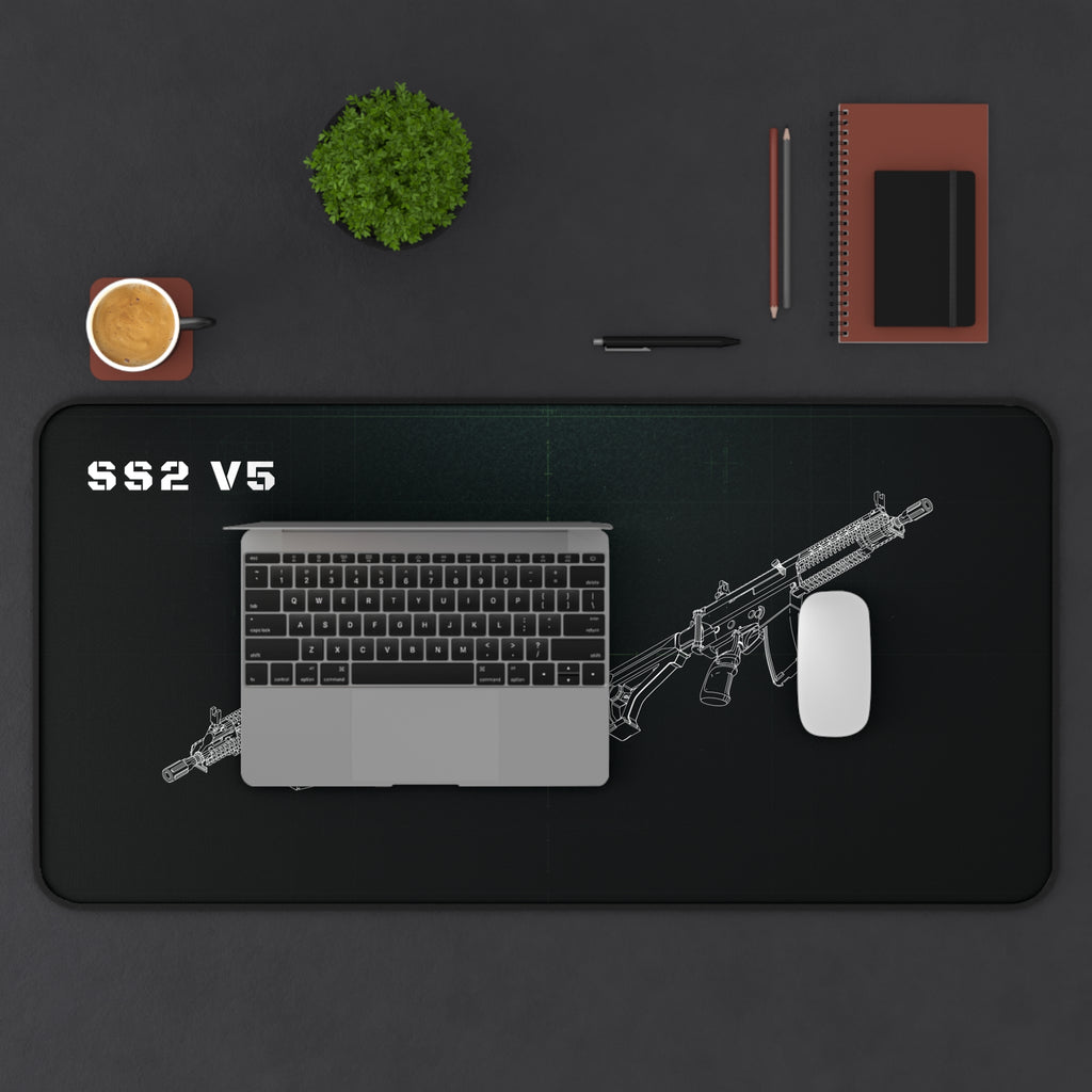 SS2 V5 Rifle Black Blueprint Mouse Pad / Desk Mat