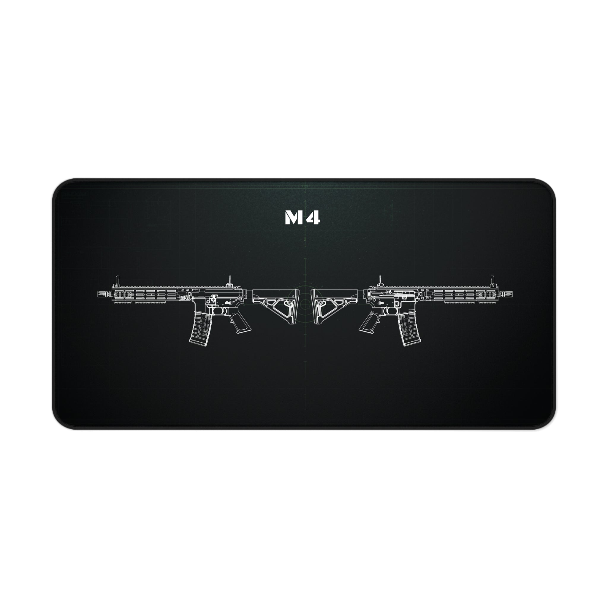 M4 Rifle Black Blueprint Mouse Pad / Desk Mat