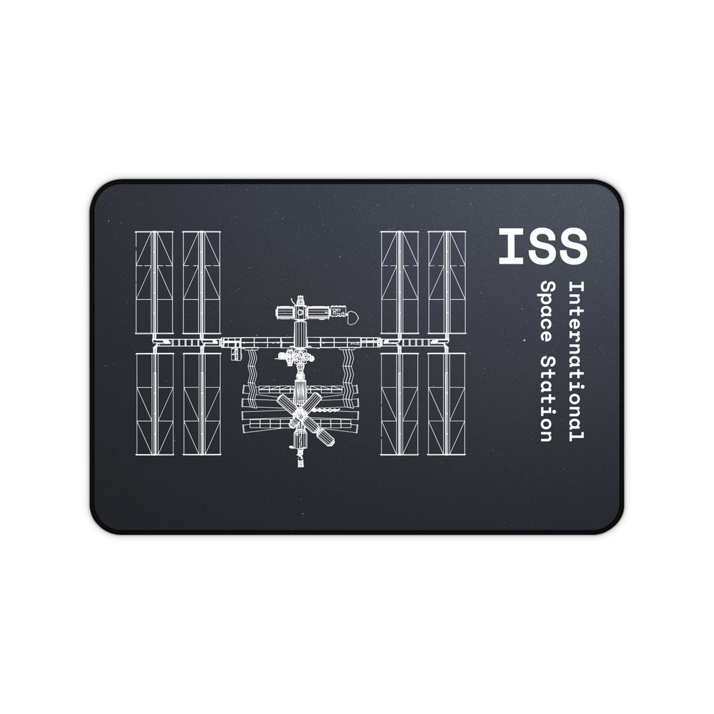 ISS International Space Station Black Blueprint Mouse Pad