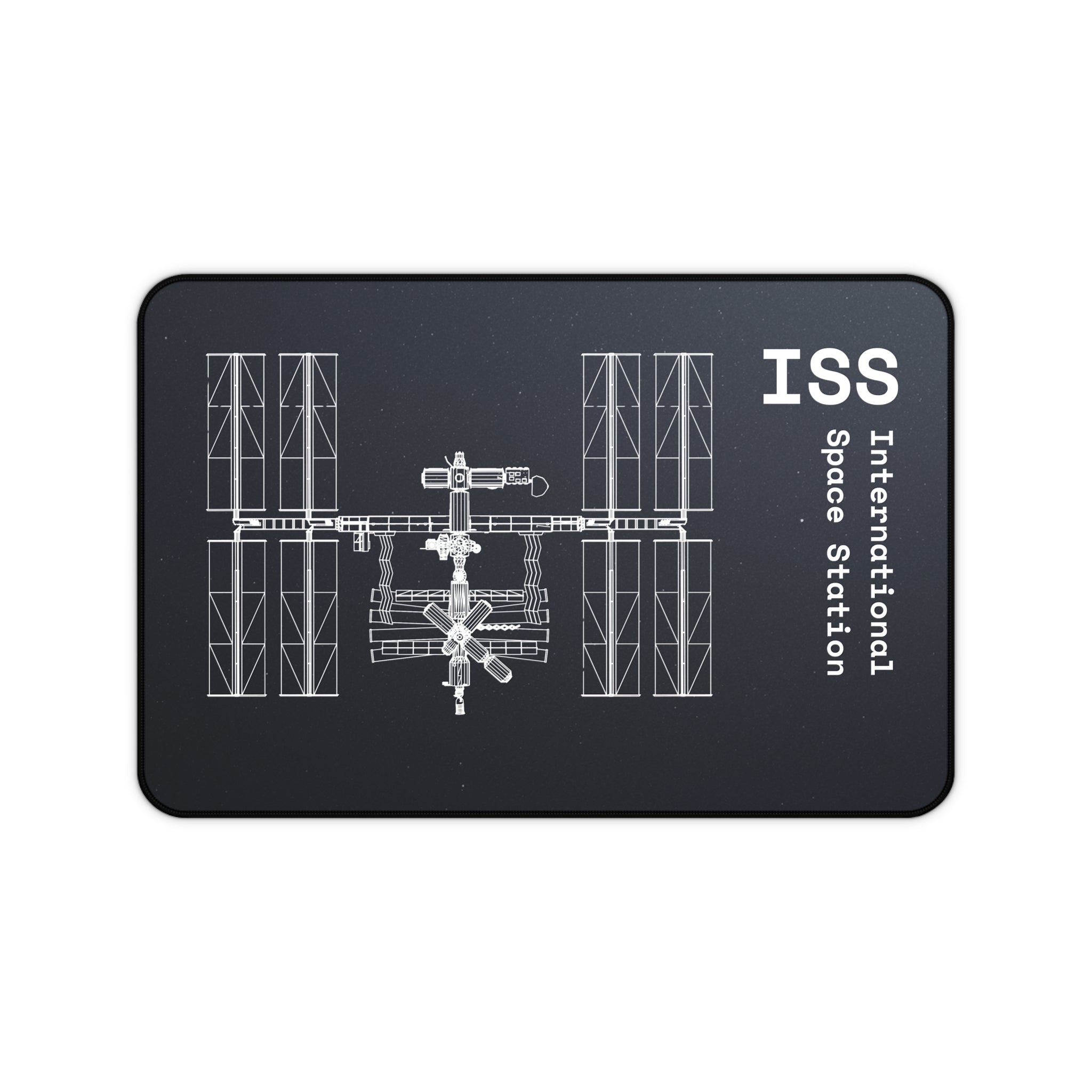 ISS International Space Station Black Blueprint Mouse Pad