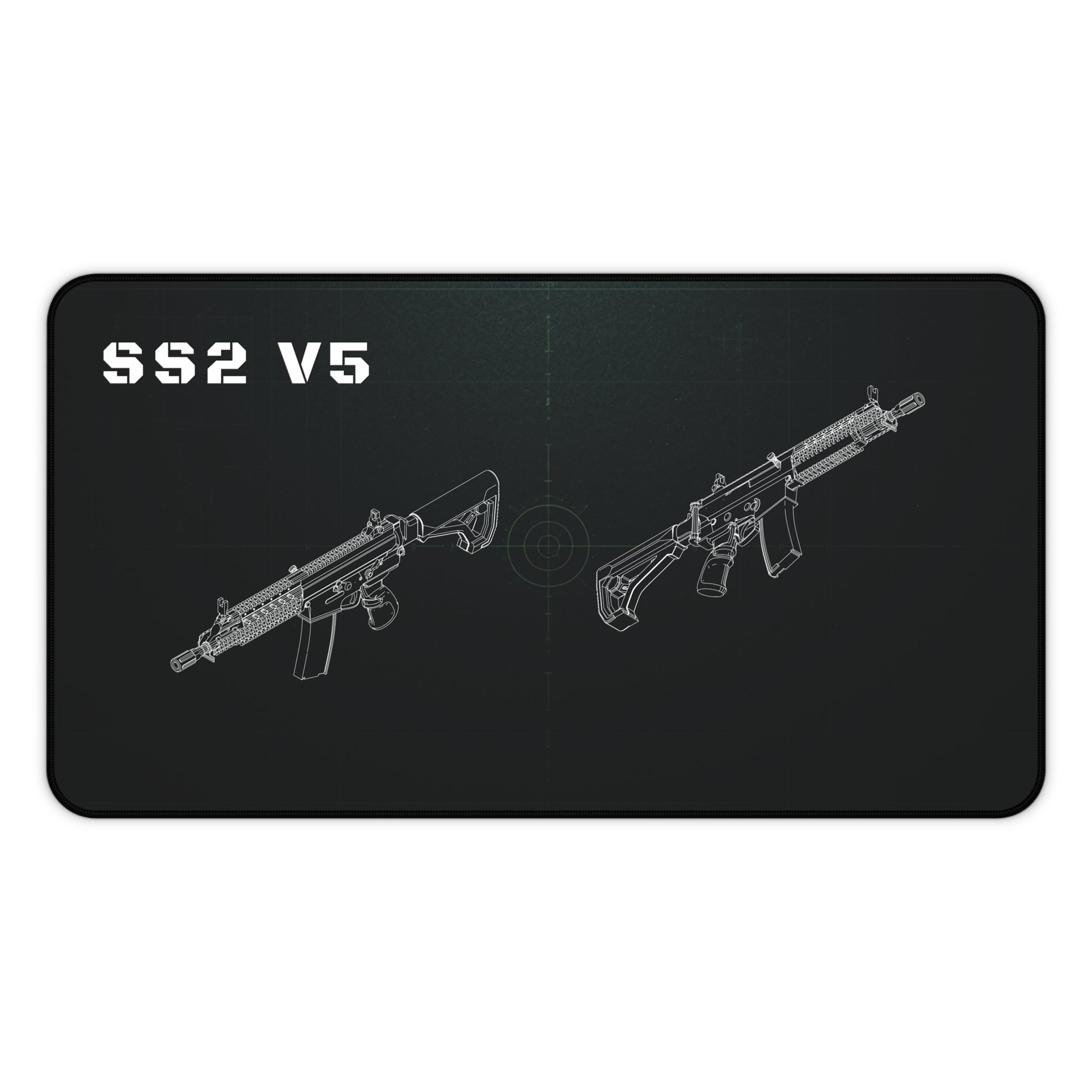 SS2 V5 Rifle Black Blueprint Mouse Pad / Desk Mat