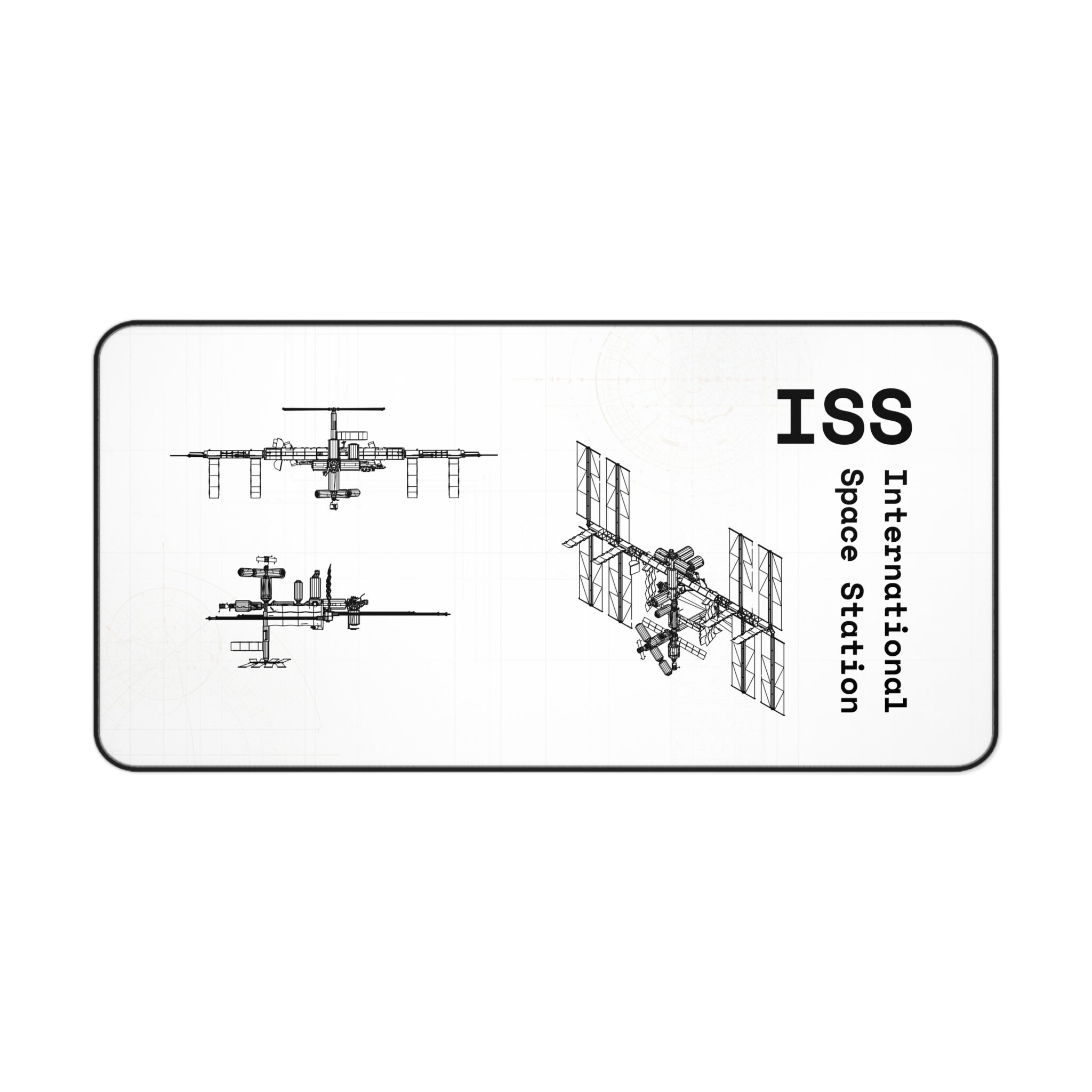 ISS International Space Station 2 White Blueprint Mouse Pad / Desk Mat