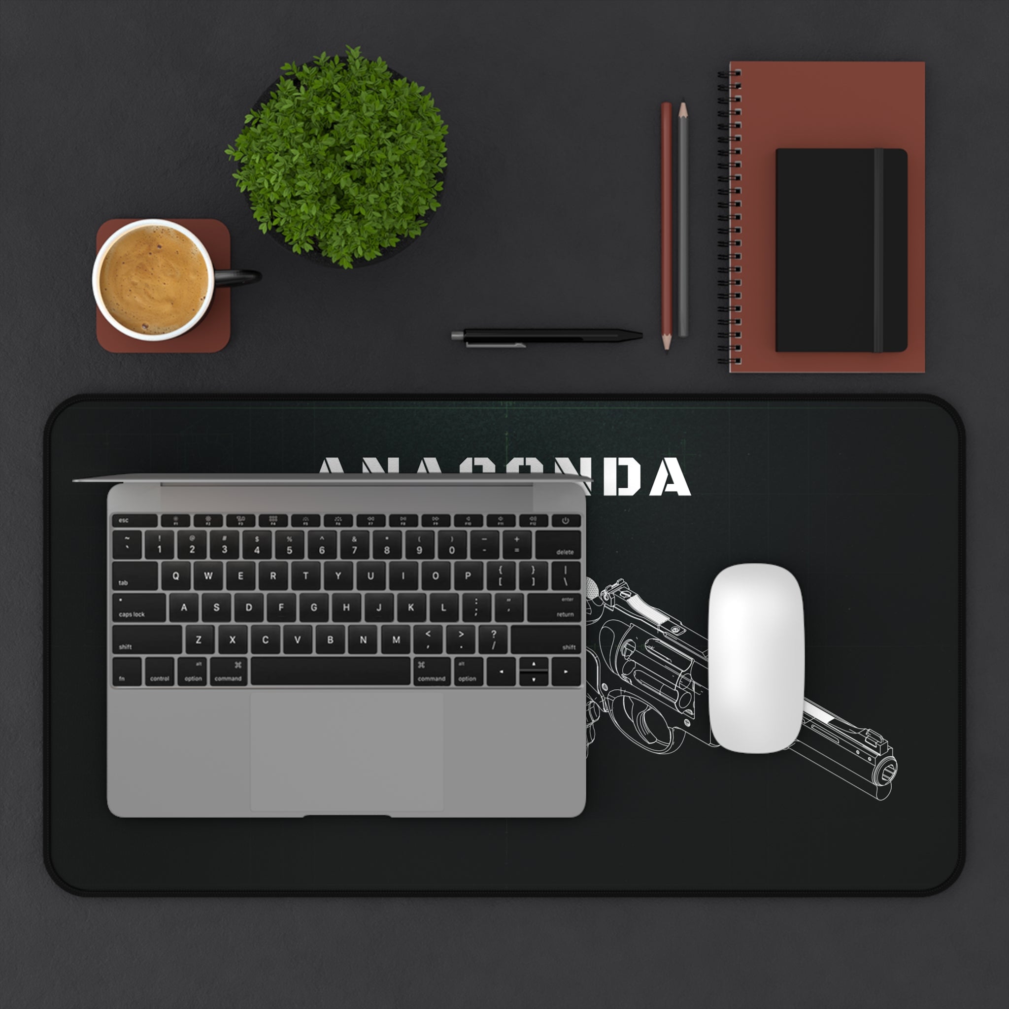 Anaconda Revolver Black Blueprint Mouse Pad / Desk Mat