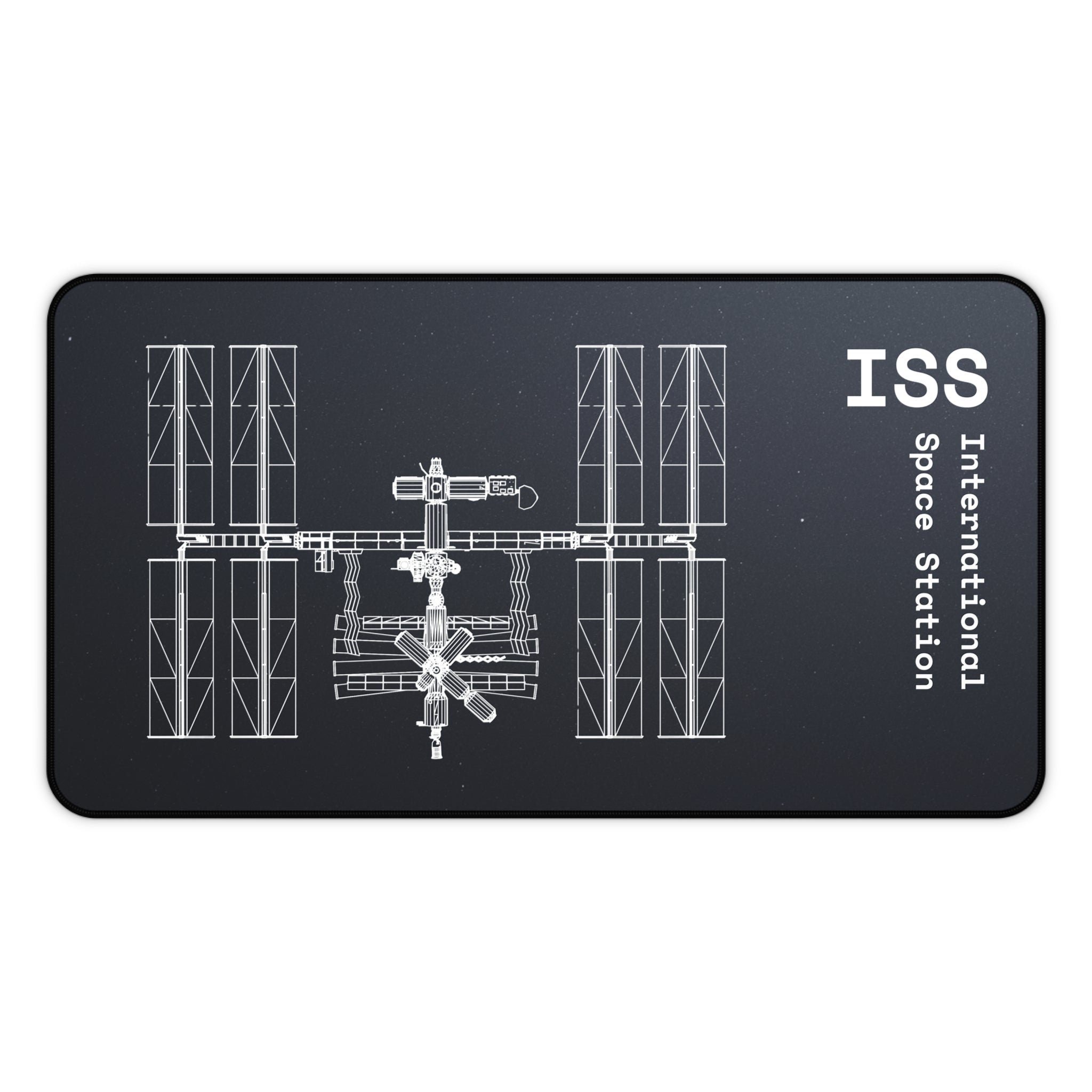 ISS International Space Station Black Blueprint Mouse Pad / Desk Mat