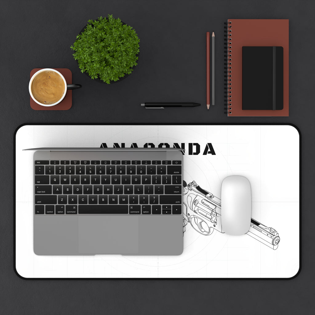 Anaconda Revolver White Blueprint Mouse Pad / Desk Mat
