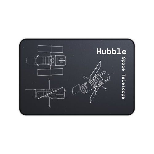 Hubble Space Telescope Black Blueprint Mouse Pad