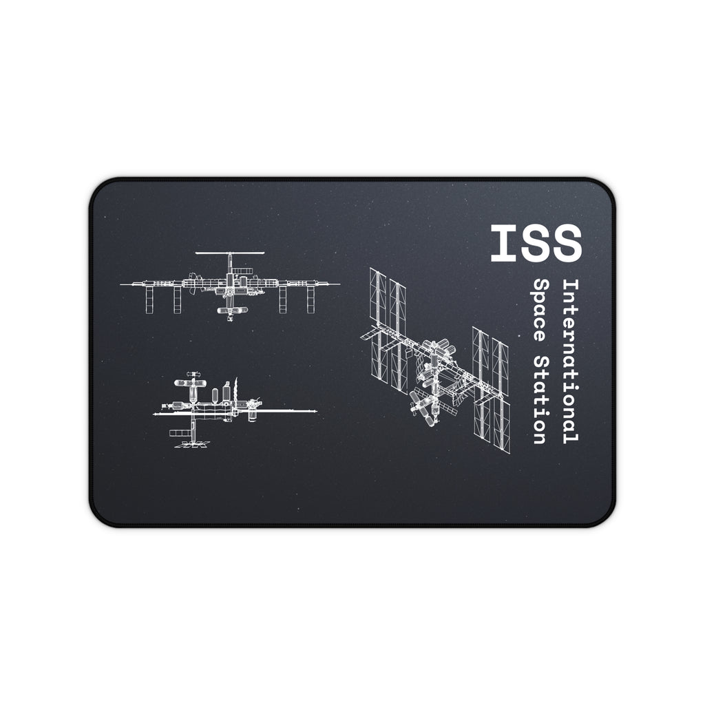 ISS International Space Station 2 Black Blueprint Mouse Pad