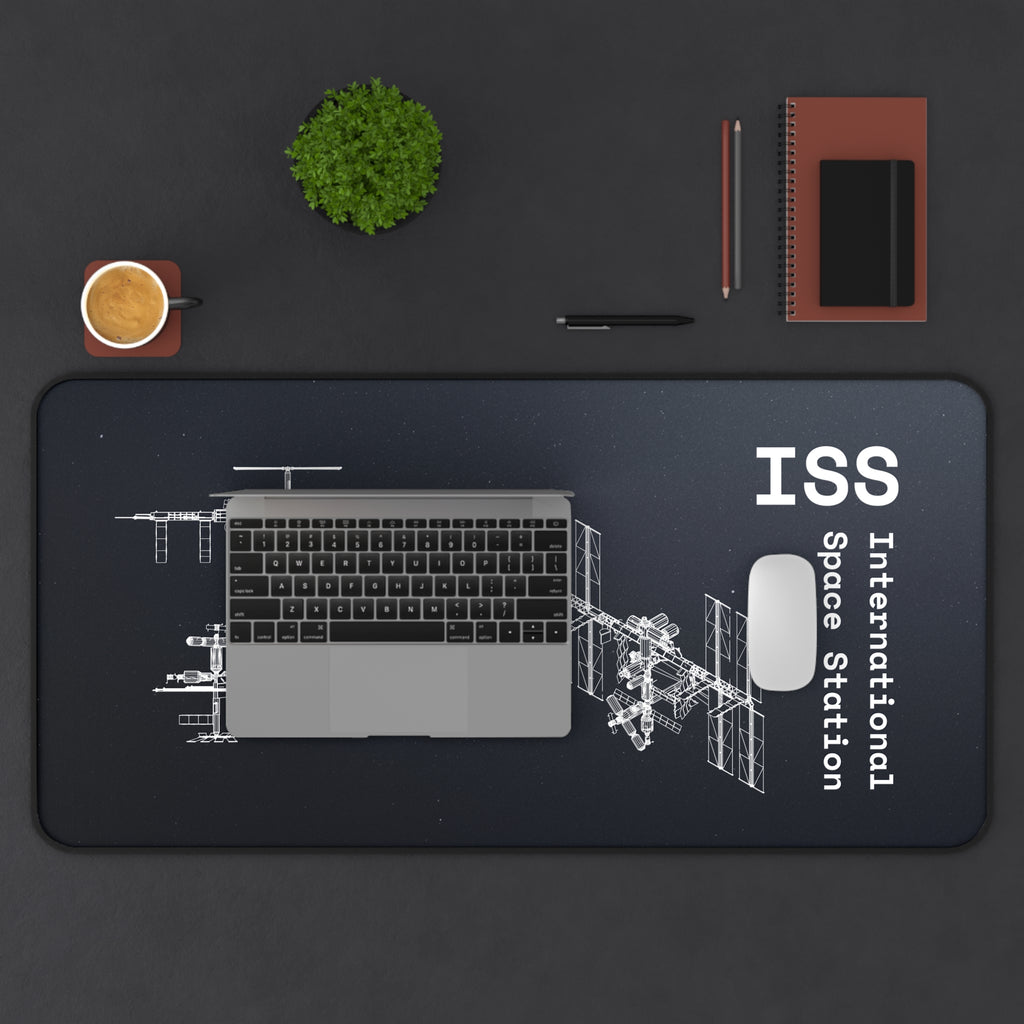ISS International Space Station 2 Black Blueprint Mouse Pad