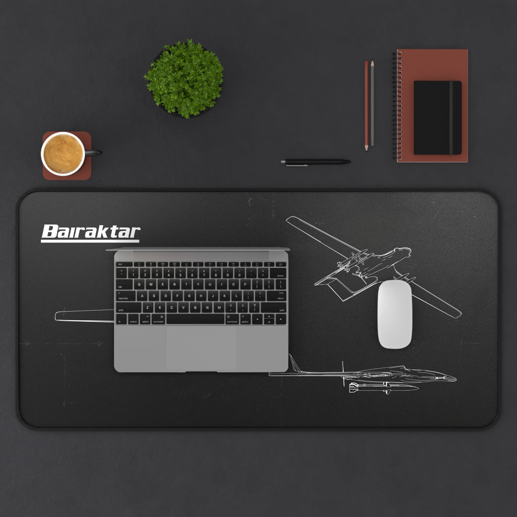 Bairaktar Drone Black Blueprint Mouse Pad / Desk Mat