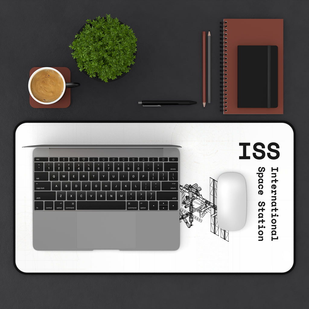 ISS International Space Station 2 White Blueprint Mouse Pad