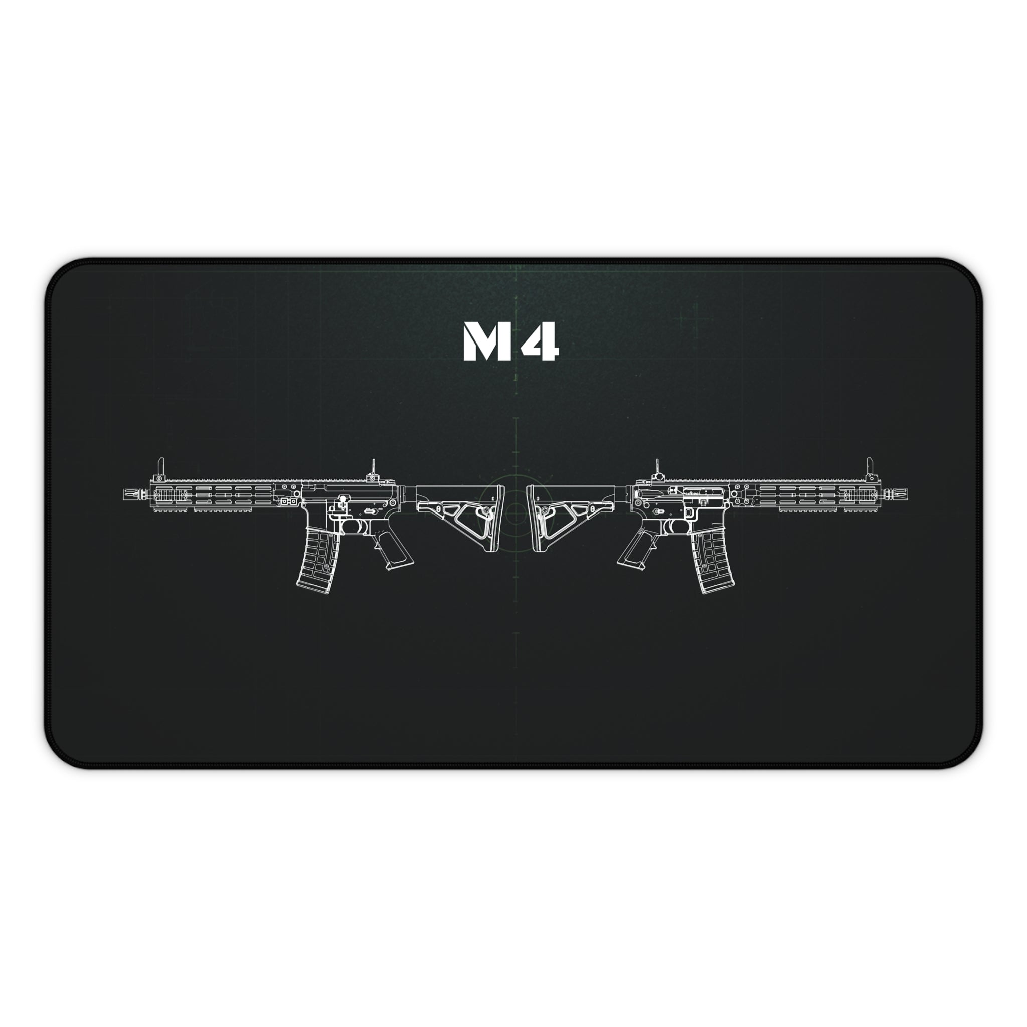M4 Rifle Black Blueprint Mouse Pad / Desk Mat