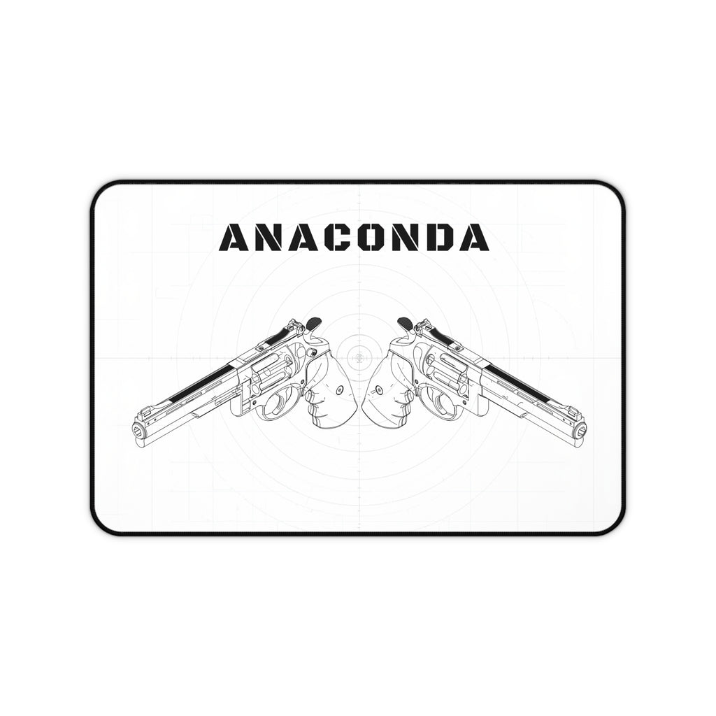 Anaconda Revolver White Blueprint Mouse Pad / Desk Mat