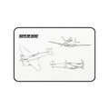 Spitfire White Blueprint Mouse Pad / Desk Mat