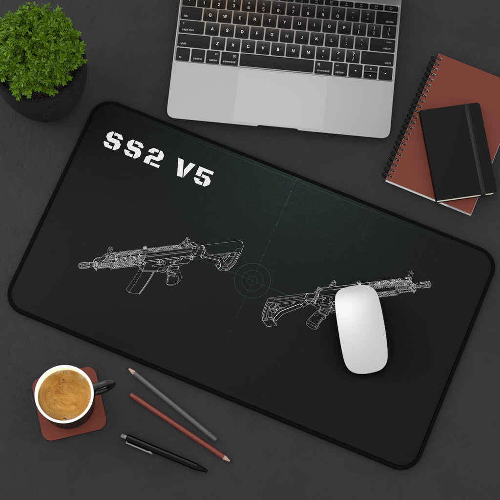 SS2 V5 Rifle Black Blueprint Mouse Pad / Desk Mat
