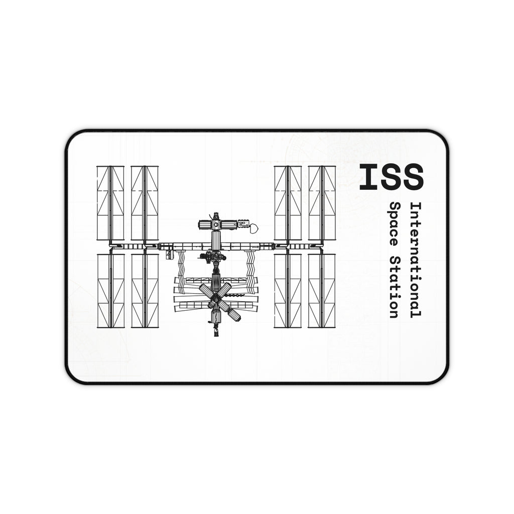 ISS International Space Station White Blueprint Mouse Pad