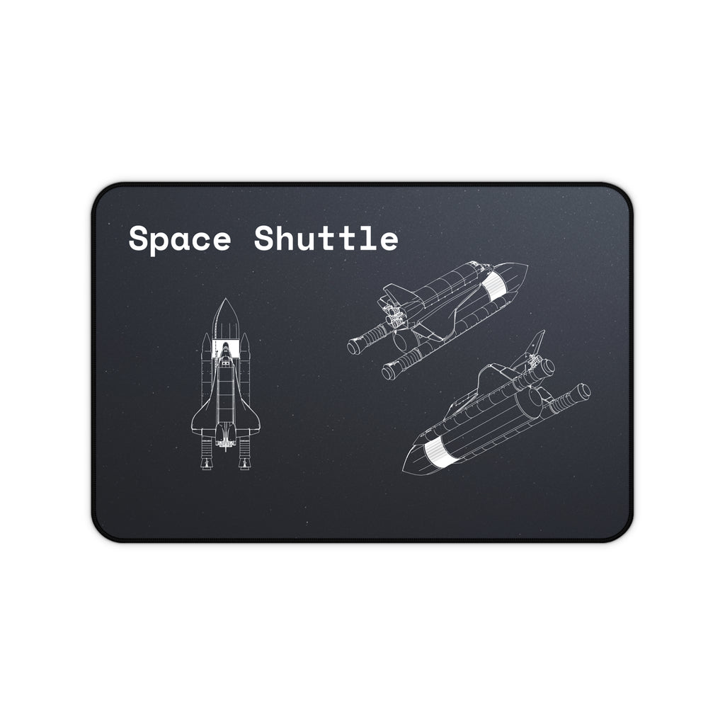 Space Shuttle Black Blueprint Mouse Pad