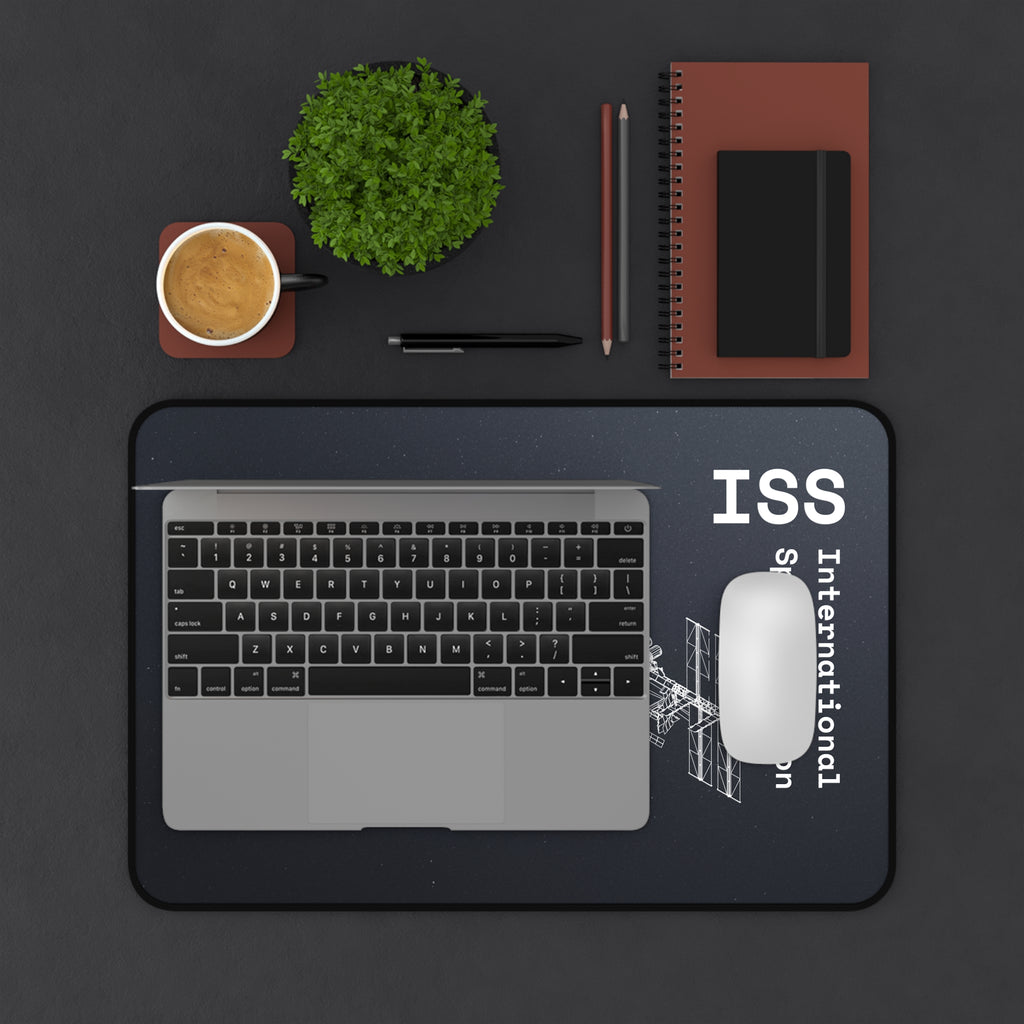 ISS International Space Station 2 Black Blueprint Mouse Pad