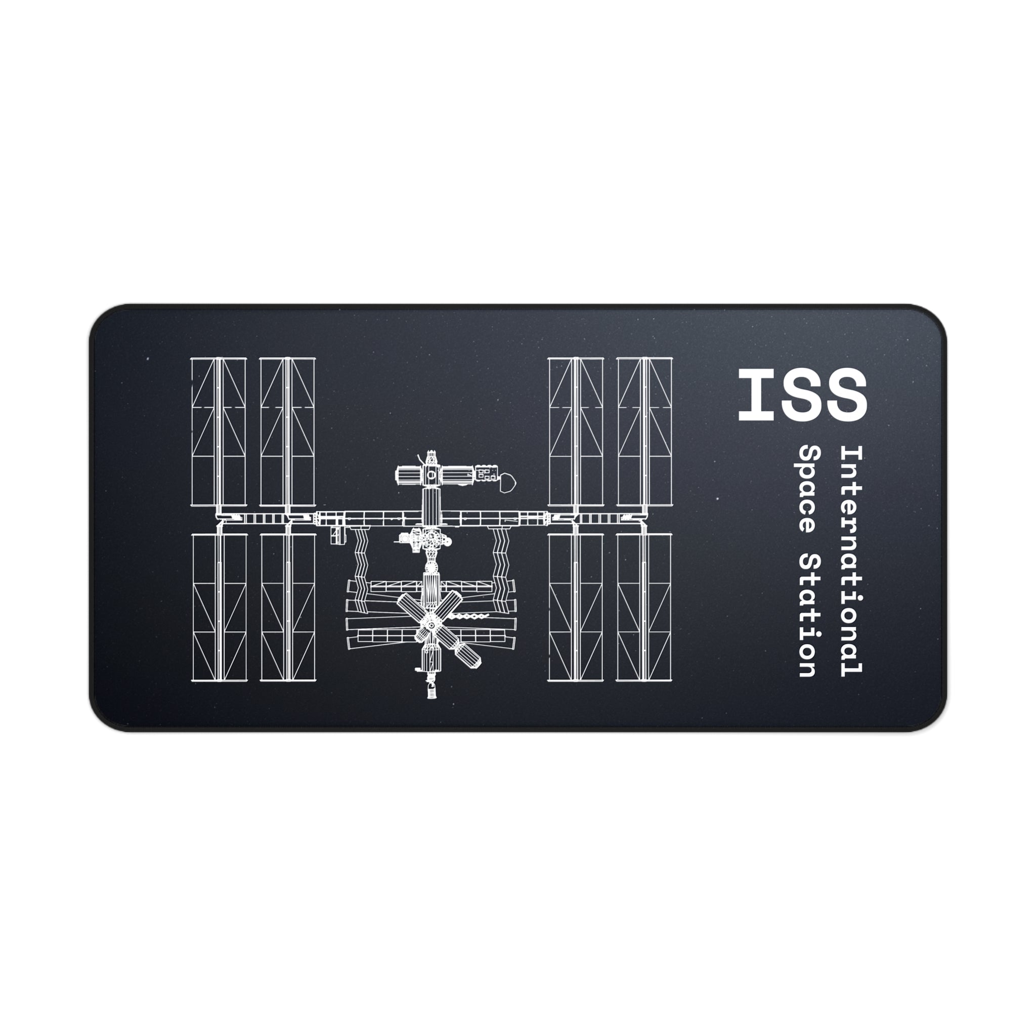 ISS International Space Station Black Blueprint Mouse Pad / Desk Mat