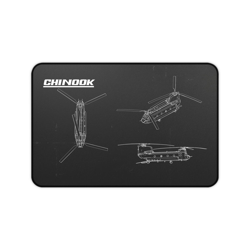 Chinook Helicopter Black Blueprint Mouse Pad / Desk Mat