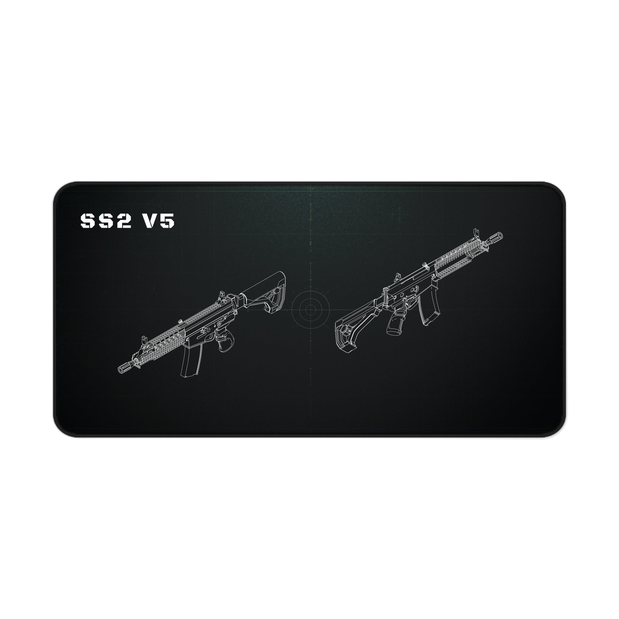 SS2 V5 Rifle Black Blueprint Mouse Pad / Desk Mat
