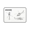 Seahawk Helicopter White Blueprint Mouse Pad / Desk Mat