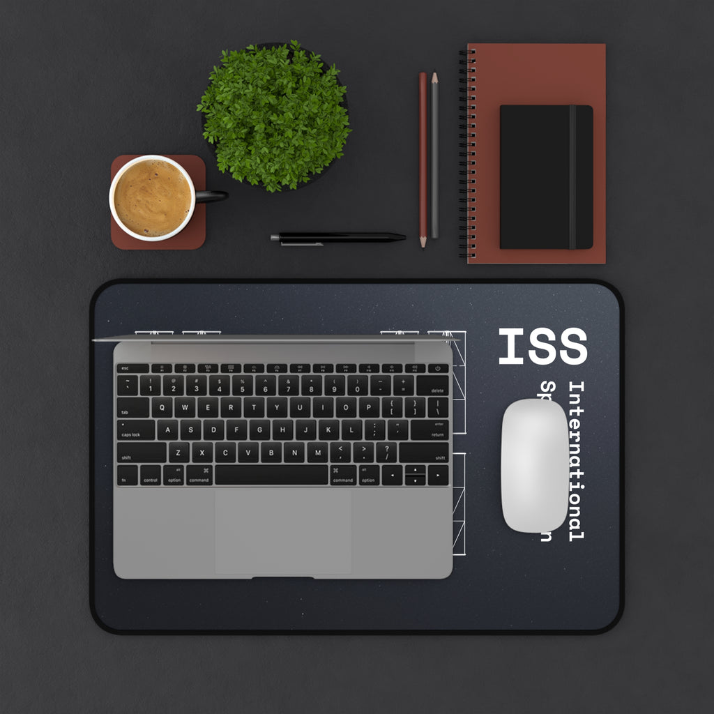 ISS International Space Station Black Blueprint Mouse Pad