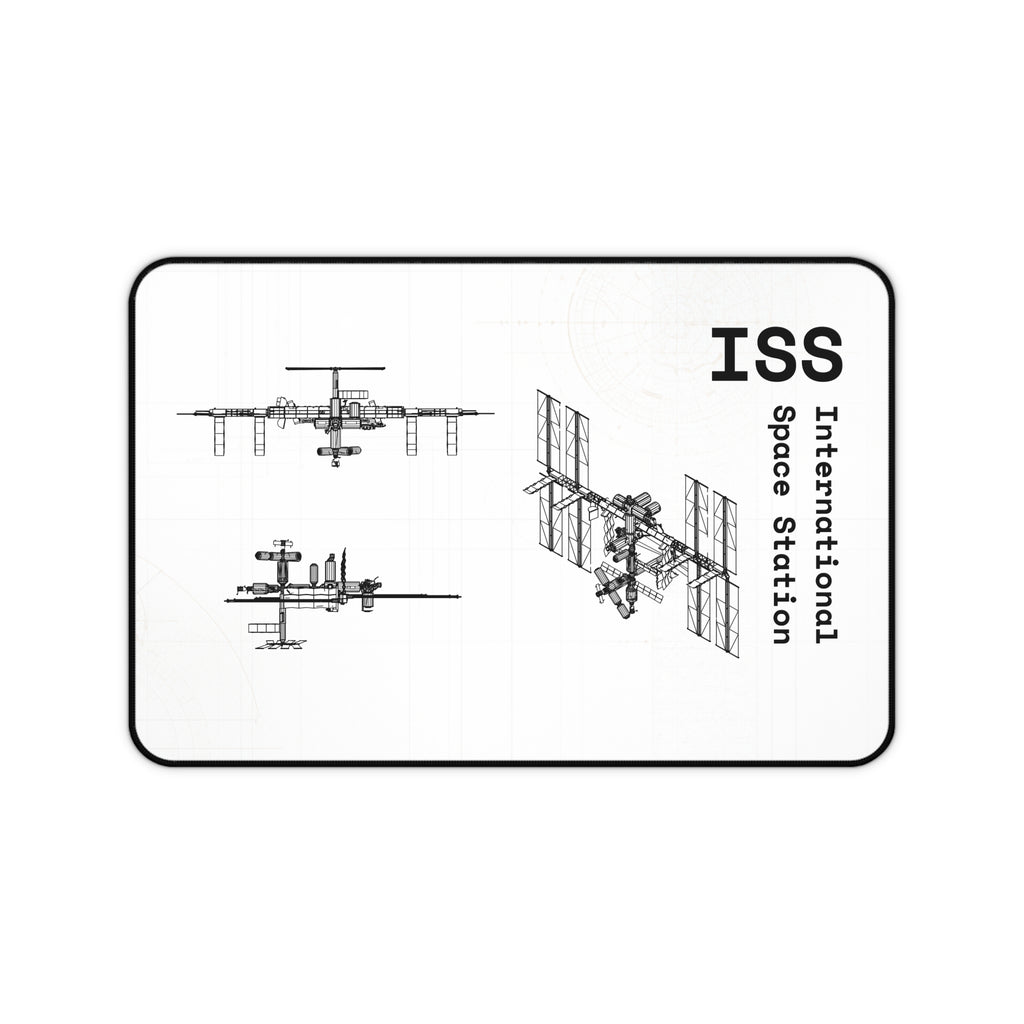 ISS International Space Station 2 White Blueprint Mouse Pad