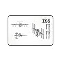 ISS International Space Station 2 White Blueprint Mouse Pad