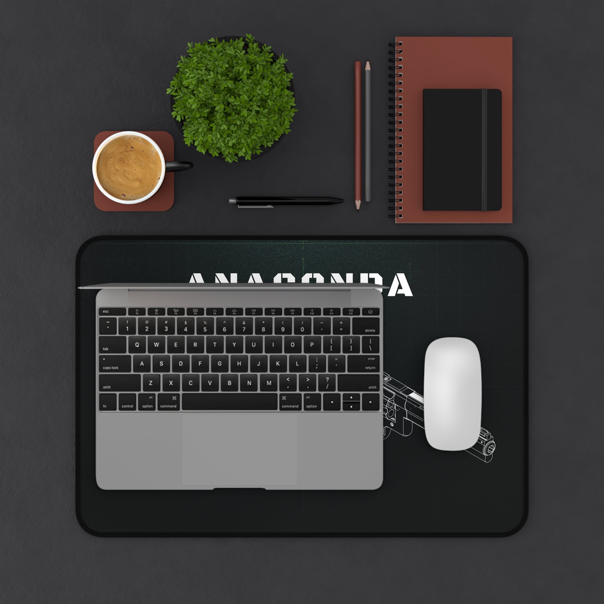 Anaconda Revolver Black Blueprint Mouse Pad / Desk Mat