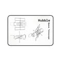 Hubble Space Telescope White Blueprint Mouse Pad