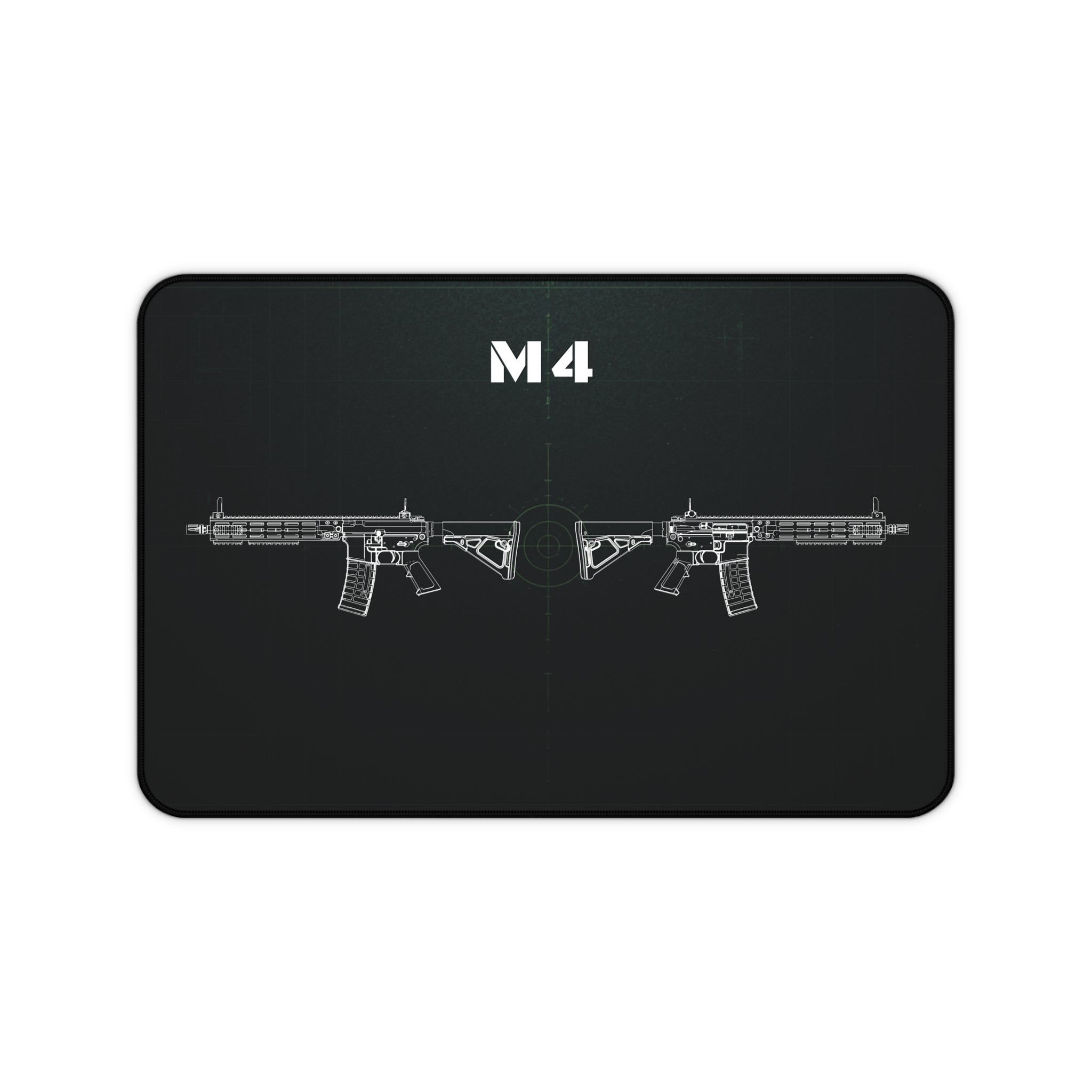 M4 Rifle Black Blueprint Mouse Pad / Desk Mat
